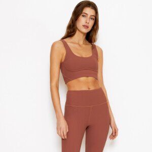 Cream Yoga Set *NEW* Ribbed Bra & Leggings